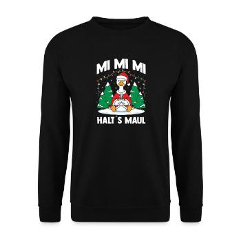 Père Noël Temps de Noël Café Noël - Sweat-shirt Unisexe - noir - Devant - Alina (178cm) & Michal (187cm)