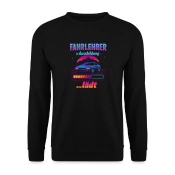 Driving instructor in training Neon - Unisex Sweatshirt - black - Front - Alina (178cm) & Michal (187cm)
