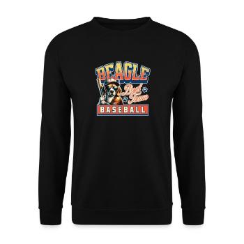 Beagle Baseball Team Beagle Und Baseball Liebhaber - Unisex Pullover - Schwarz - Vorne - Alina (178cm) & Michal (187cm)