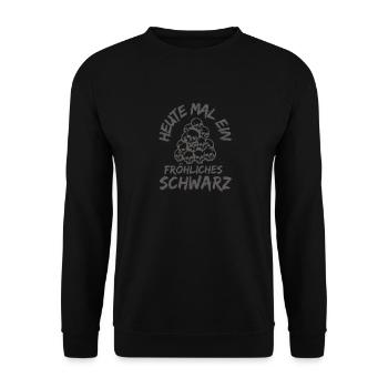 Aujourd’hui, un joyeux crâne gothique noir - Sweat-shirt Unisexe - noir - Devant - Alina (178cm) & Michal (187cm)