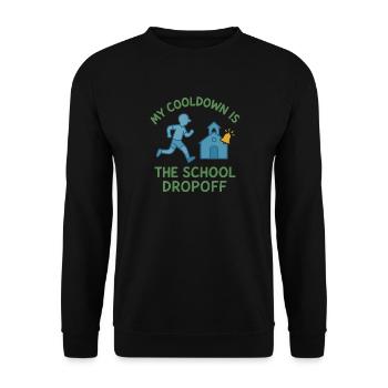 Laufende Mama, Papa, Joggende Eltern - Unisex Pullover - Schwarz - Vorne - Alina (178cm) & Michal (187cm)
