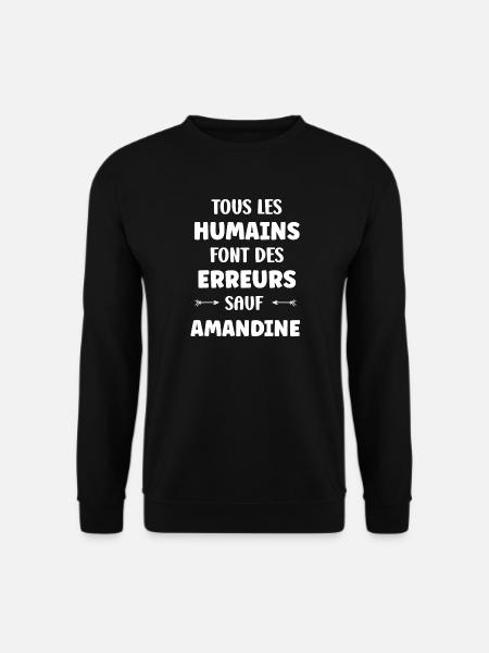All humans make mistakes Amandine - Unisex Sweatshirt - black