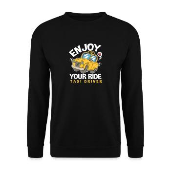 Taxi Taxi Driver - Unisex Sweatshirt - black - Front - Alina (178cm) & Michal (187cm)