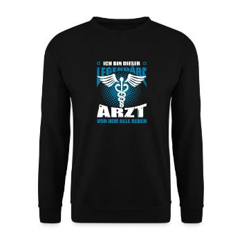 Pflegerin Geschenke Pflege Lustig Krankenpflegerin - Unisex Pullover - Schwarz - Vorne - Alina (178cm) & Michal (187cm)