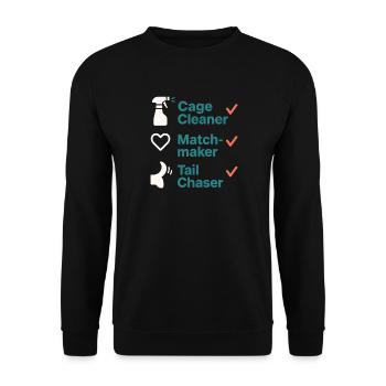 Jour de l’adoption Refuge pour animaux de sauvetage - Sweat-shirt Unisexe - noir - Devant - Alina (178cm) & Michal (187cm)