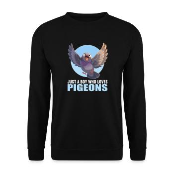 Pigeons Pigeon - Sweat-shirt Unisexe - noir - Devant - Alina (178cm) & Michal (187cm)