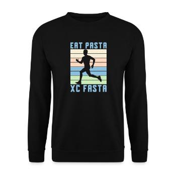 Funny XC Running Gift XC Runner Edition - Unisex Sweatshirt - black - Front - Alina (178cm) & Michal (187cm)