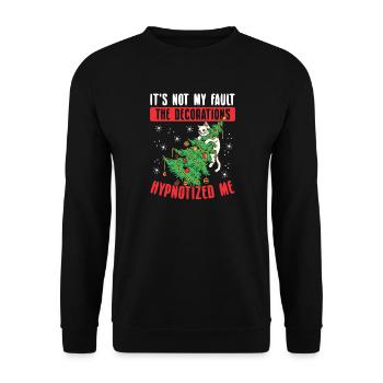 Décorations drôles pour sapin de Noël pour chats - Sweat-shirt Unisexe - noir - Devant - Alina (178cm) & Michal (187cm)