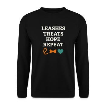 Adoption Day Pet Rescue Shelter - Unisex Sweatshirt - black - Front - Alina (178cm) & Michal (187cm)