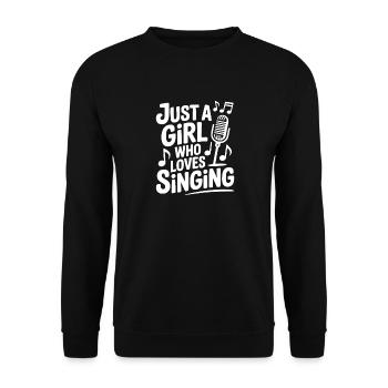 Juste une fille qui aime chanter - Sweat-shirt Unisexe - noir - Devant - Alina (178cm) & Michal (187cm)