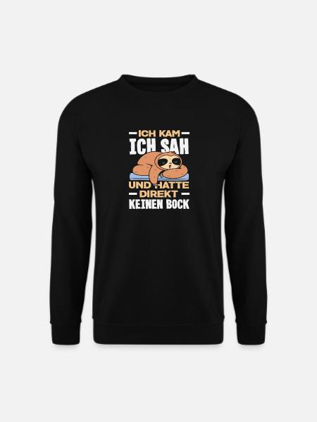 Funny Sloth No Motivation Saying - Unisex Sweatshirt - black