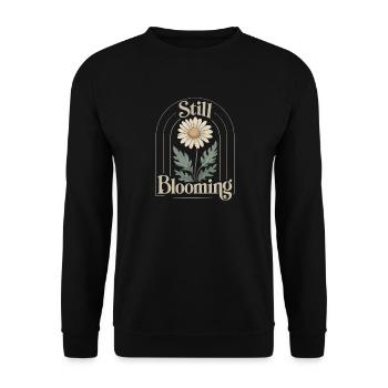 Sanfte Vintage-Margerite - Unisex Pullover - Schwarz - Vorne - Alina (178cm) & Michal (187cm)
