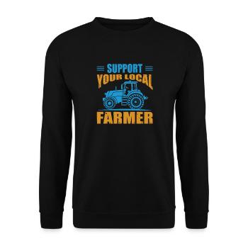 Agriculteur offre des cadeaux agricoles Tracteurs agricoles - Sweat-shirt Unisexe - noir - Devant - Alina (178cm) & Michal (187cm)