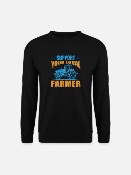 Landwirt Geschenke Landwirtschaft Traktor Bauer - Unisex Pullover - Schwarz