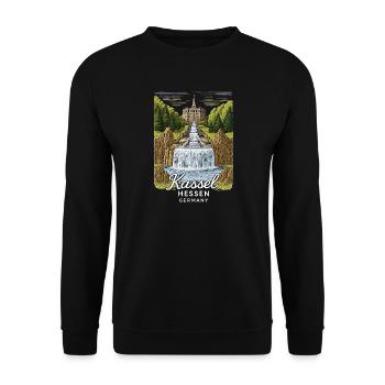 Kassel - Unisex Sweatshirt - black - Front - Alina (178cm) & Michal (187cm)