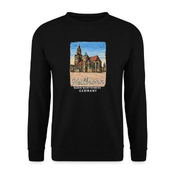 Heilbronn - Unisex Pullover - Schwarz - Vorne - Alina (178cm) & Michal (187cm)