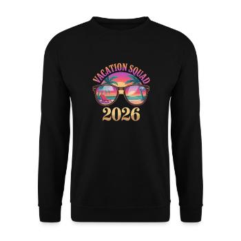 Vacation Squad 2026 Holiday - Unisex Sweatshirt - black - Front - Alina (178cm) & Michal (187cm)