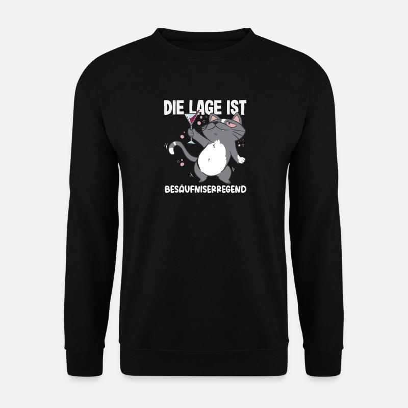 La situation est ivre, chat - Sweat-shirt Unisexe - noir