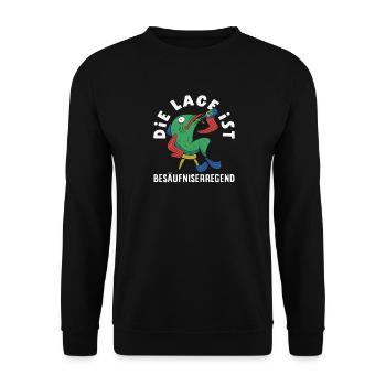 L’endroit est le poisson ivre - Sweat-shirt Unisexe - noir - Devant - Alina (178cm) & Michal (187cm)