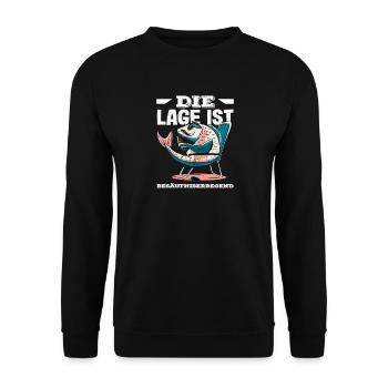 L’endroit est le poisson ivre - Sweat-shirt Unisexe - noir - Devant - Alina (178cm) & Michal (187cm)