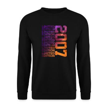 19 YEARS LIMITED EDITION 2007 19TH BIRTHDAY - Unisex Sweatshirt - black - Front - Alina (178cm) & Michal (187cm)
