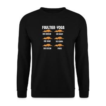 Sloth Yoga Routine Sports Gift - Unisex Sweatshirt - black - Front - Alina (178cm) & Michal (187cm)