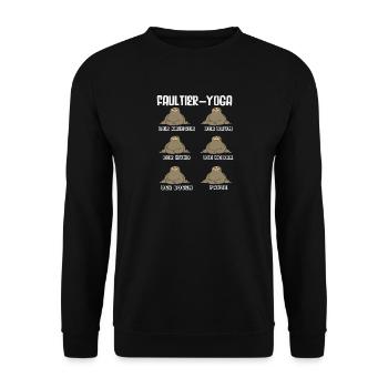 Sloth Yoga Routine Sports Gift - Unisex Sweatshirt - black - Front - Alina (178cm) & Michal (187cm)