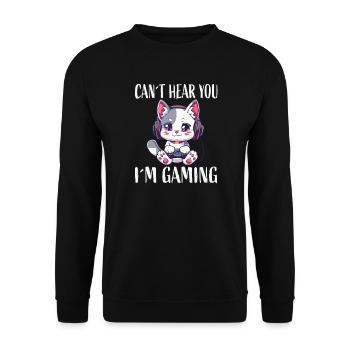 Casques pour chat de jeu - Sweat-shirt Unisexe - noir - Devant - Alina (178cm) & Michal (187cm)