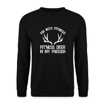 Deer Hunting Art For Men Women Wildlife Hunting - Unisex Sweatshirt - black - Front - Alina (178cm) & Michal (187cm)