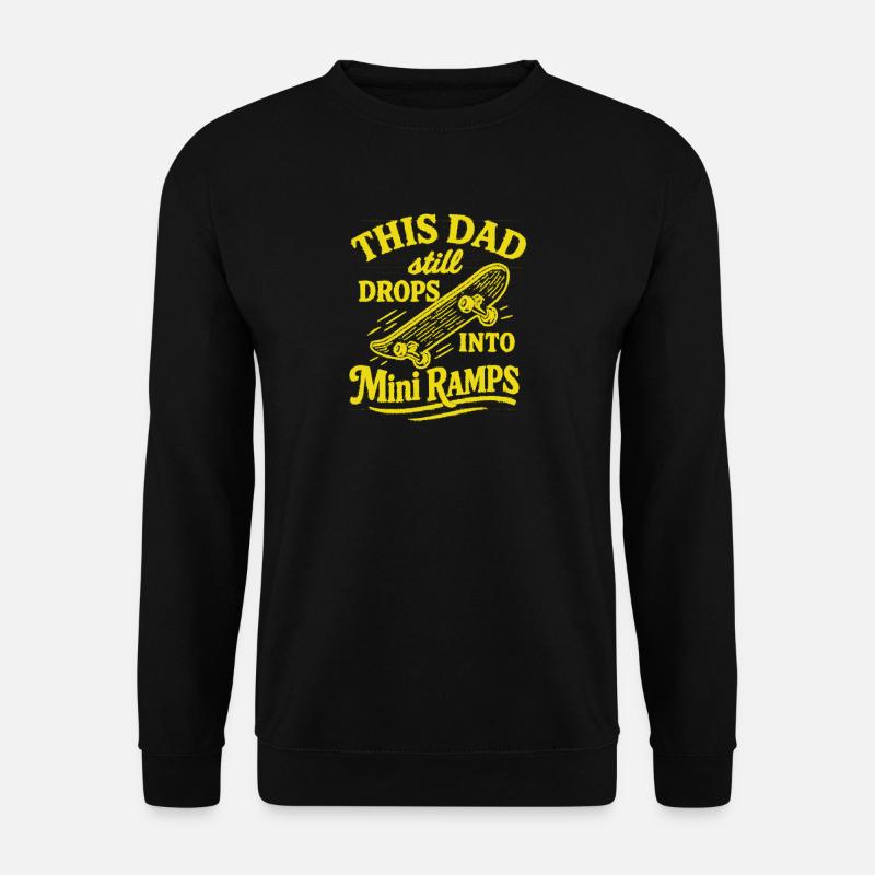 Skateboard Skateboarding Papa Dad - Unisex Pullover - Schwarz