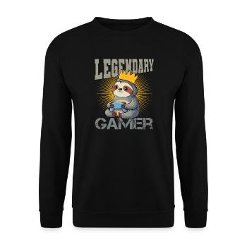 Joueur légendaire - Jeux - Sweat-shirt Unisexe - noir - Devant - Alina (178cm) & Michal (187cm)