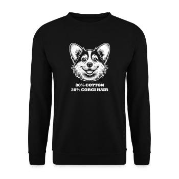 Corgi Hair - Unisex Sweatshirt - black - Front - Alina (178cm) & Michal (187cm)