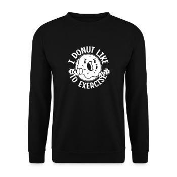 Gym Junkies I Donut Like Exercise Calisthenics - Unisex Pullover - Schwarz - Vorne - Alina (178cm) & Michal (187cm)