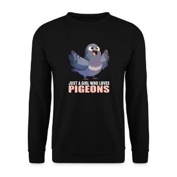 Pigeons Pigeon - Sweat-shirt Unisexe - noir - Devant - Alina (178cm) & Michal (187cm)