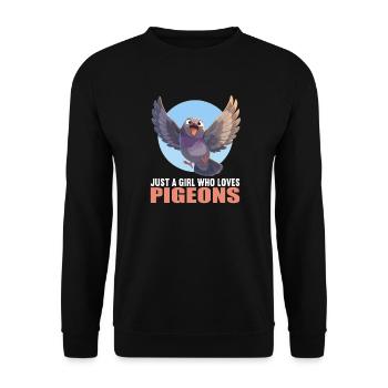 Pigeons Pigeon - Sweat-shirt Unisexe - noir - Devant - Alina (178cm) & Michal (187cm)