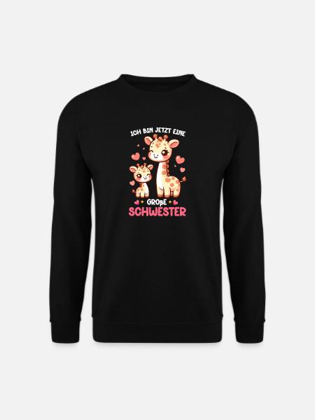 I'm Big Sister Giraffe Sibling - Unisex Sweatshirt - black
