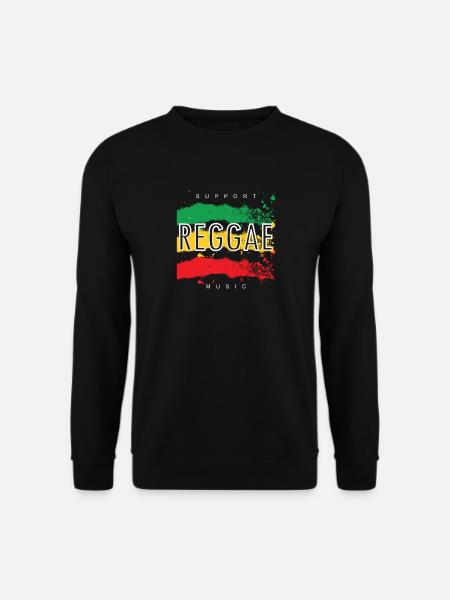 Raggae Musik Rasta Geschenke Damen Herren - Unisex Pullover - Schwarz