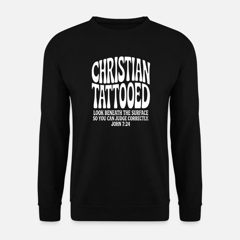John 7:24 Bold Faith Tee - Unisex Sweatshirt - black
