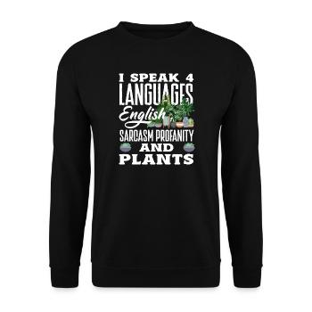 Garten- Und Pflanzenliebhaber Geschenke - Unisex Pullover - Schwarz - Vorne - Alina (178cm) & Michal (187cm)