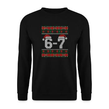 Sweat moche du Père Noël 67 - Sweat-shirt Unisexe - noir - Devant - Alina (178cm) & Michal (187cm)