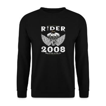 Rider depuis 2008 - 17 ans de vitesse et de passion - Sweat-shirt Unisexe - noir - Devant - Alina (178cm) & Michal (187cm)