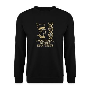 Pharaoh Archaeology in Ancient Egypt - Unisex Sweatshirt - black - Front - Alina (178cm) & Michal (187cm)