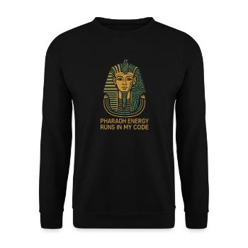 Pharaoh Archaeology in Ancient Egypt - Unisex Sweatshirt - black - Front - Alina (178cm) & Michal (187cm)