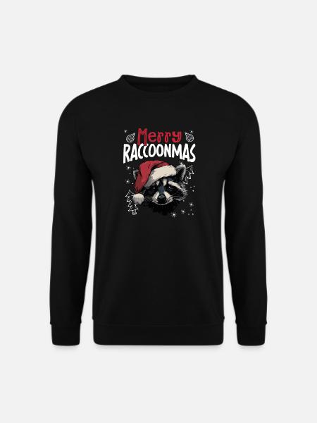 Joyeux ratons laveurs Motif amusant de Noël des ratons laveurs - Sweat-shirt Unisexe - noir