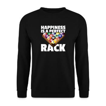 Perfect rack lustiges Billard Billardspieler - Unisex Pullover - Schwarz - Vorne - Alina (178cm) & Michal (187cm)