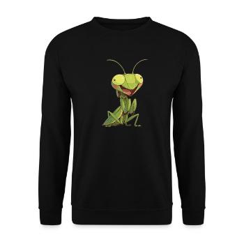 Gottesanbeterinnen Gottesanbeterin - Unisex Pullover - Schwarz - Vorne - Alina (178cm) & Michal (187cm)