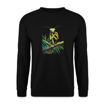 Gottesanbeterinnen Gottesanbeterin - Unisex Pullover - Schwarz - Vorne - Alina (178cm) & Michal (187cm)