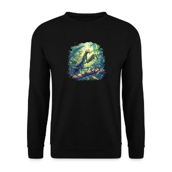 Gottesanbeterinnen Gottesanbeterin - Unisex Pullover - Schwarz - Vorne - Alina (178cm) & Michal (187cm)
