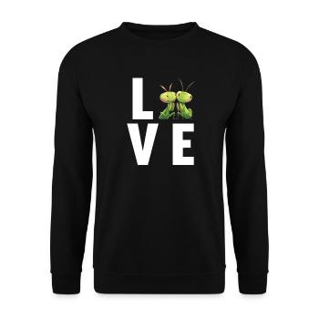 Gottesanbeterinnen Gottesanbeterin - Unisex Pullover - Schwarz - Vorne - Alina (178cm) & Michal (187cm)