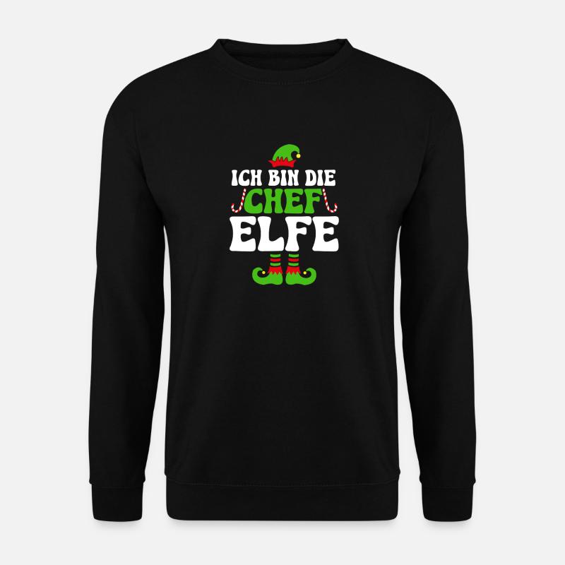 Ich Bin Die Chef Elfe - Unisex Pullover - Schwarz